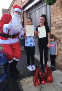 Santa Claus knocked on the doors of children in Coventry: along with gifts, he brought testimonials and thank you notes.. 10 206x300