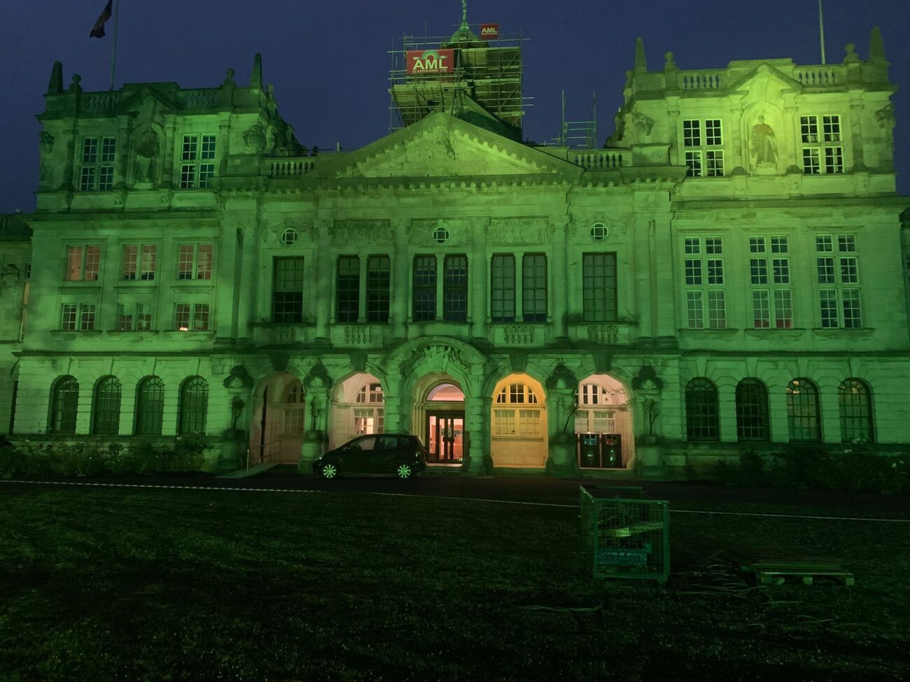 In Great Britain, numerous events on the occasion of the 27th anniversary of the genocide in Srebrenica Cardiff Building Lit Up Green For Srebrenica